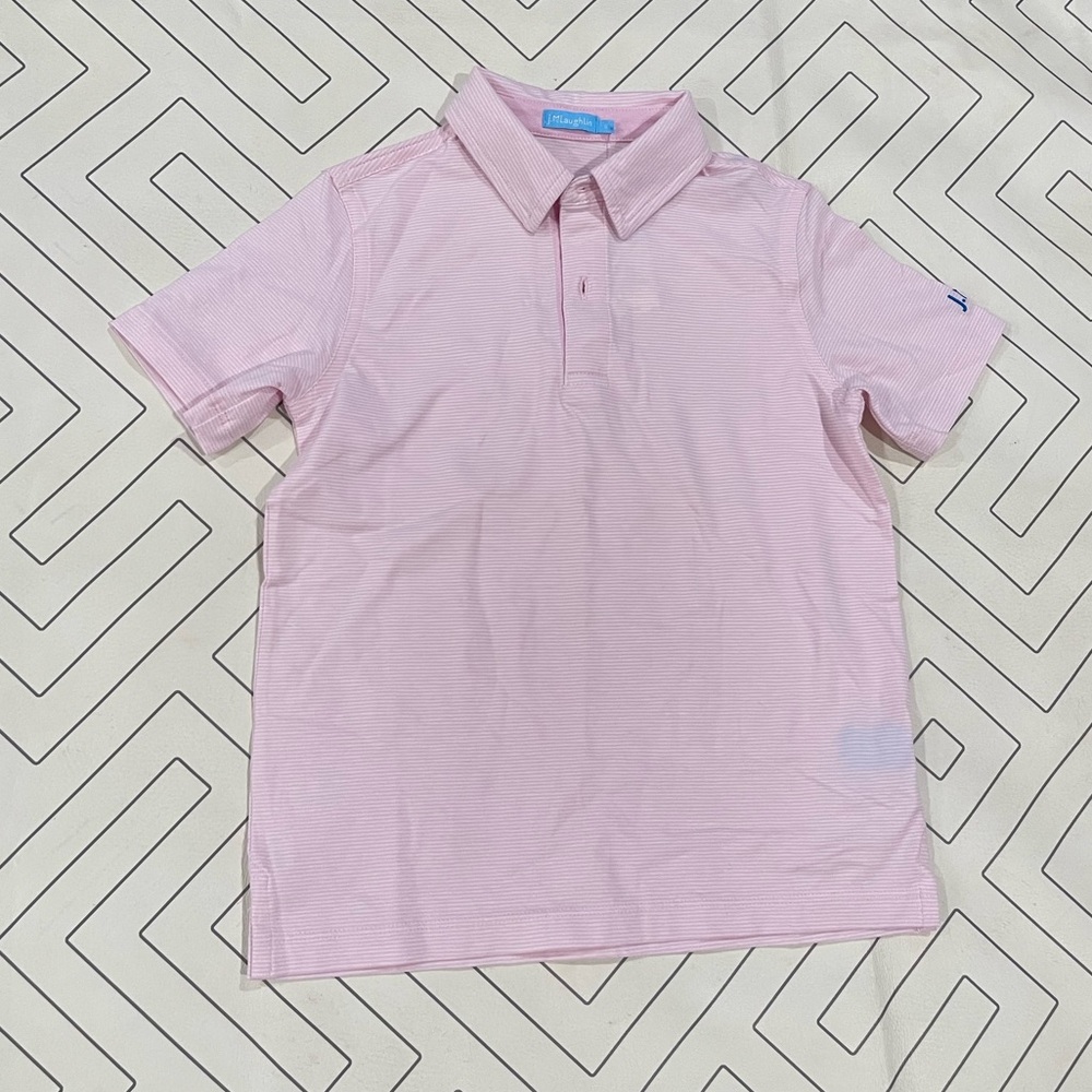 NWT J. McLaughlin Pink Striped Polo